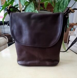 Vintage Coach Dark Brown Whitney Shoulder Bag